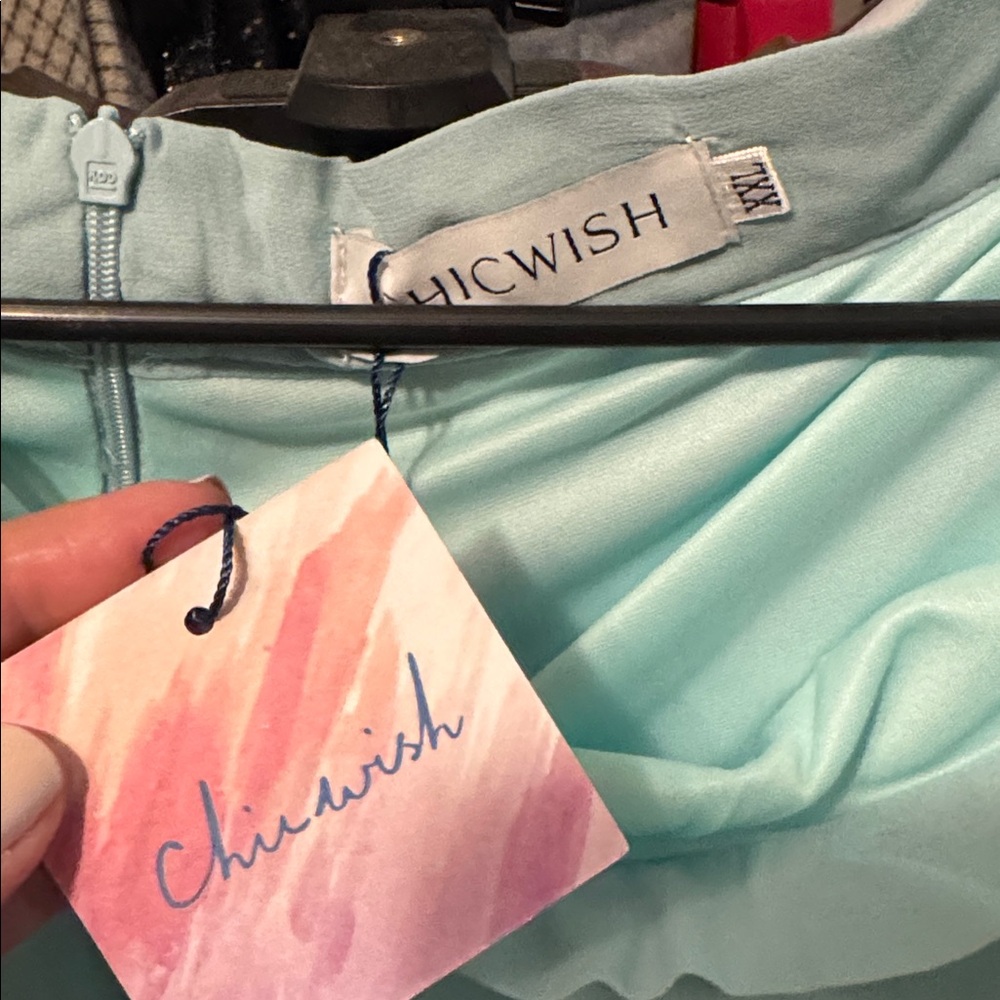 Chicwish chiffon Mint Maxi Skirt/XXL - Picture 5 of 7